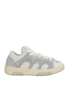 Santha Woman Sneakers Grey Size 10 Leather, Textile Fibers In Gray