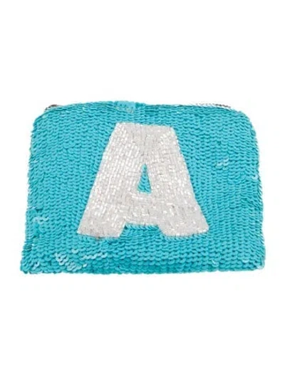 Pre-owned Santi Patterned Coin Pouch In Blue