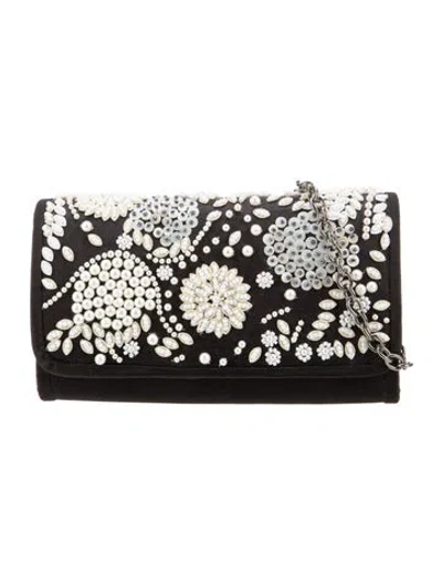 Pre-owned Santi Satin Clutch In Black