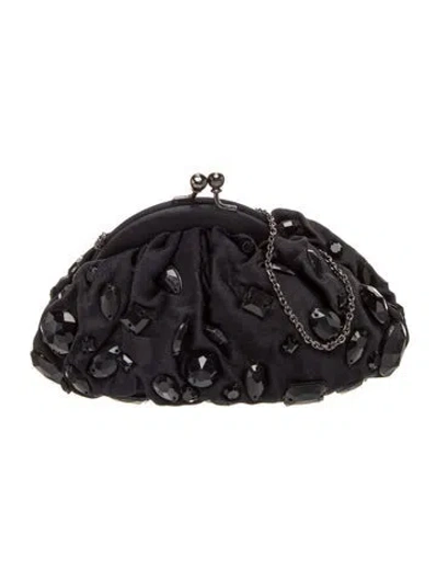 Pre-owned Santi Sequins Evening Bag In Black