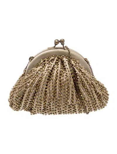 Pre-owned Santi Sequins Evening Bag In Neutral