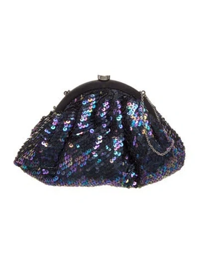 Pre-owned Santi Sequins Evening Bag W/ Tags In Blue