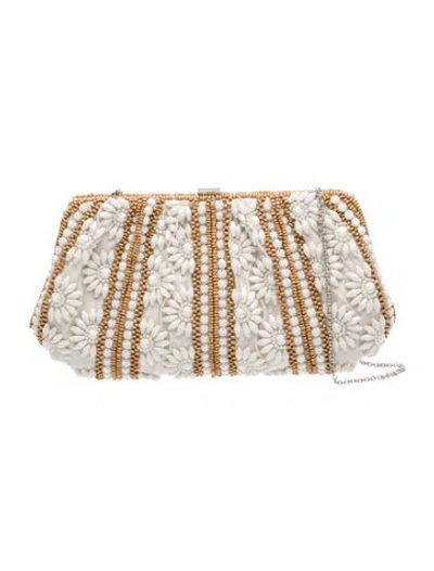 Pre-owned Santi Sequins Shoulder Bag In Neutral