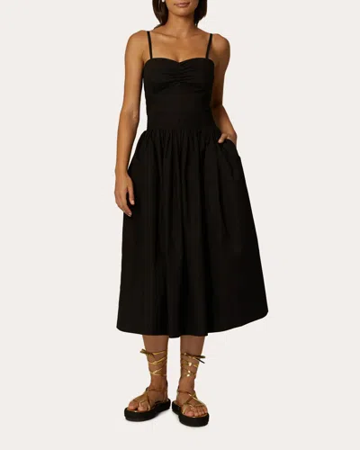 Santicler Women's Miria Poplin Strappy Dress In Black