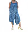 Santiki Jen Romper In Navy Leaf In Multi