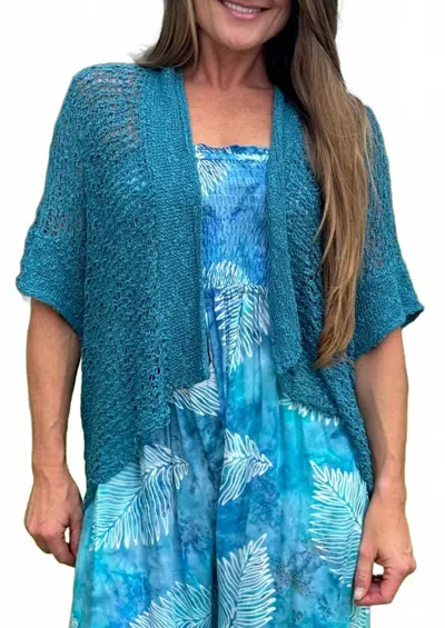 Santiki The Leah Cover Up Cardigan In Steel In Blue