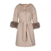Santinni Women's Grey 'madame De Pompadour' 100% Italian Cashmere & Virgin Wool Coat In Grigio In Grey