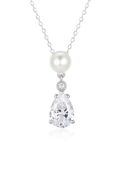 Santinni Women's Highgrove Silver Crystal & Pearl Necklace In Metallic