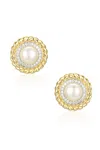 Santinni Women's ‘kensington' Freshwater Pearl Gold-plated Silver Earrings