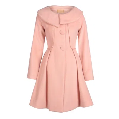 Santinni Women's Pink / Purple Limited Edition 'pillow Talk' Italian Cashmere & Wool Dress Coat In Rosa In Pink/purple