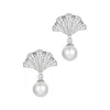 Santinni Women's Sovereign Silver Earrings With Pearl In Silver
