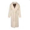 Santinni Women's White 'hepburn' 100% Italian Virgin Wool & Cashmere Coat In Bianco In White
