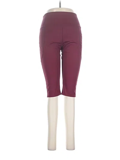Pre-owned Santiny Active Pants In Burgundy