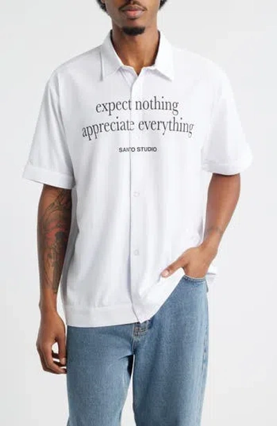 Santo Studio Appreciate Button-up Shirt In White