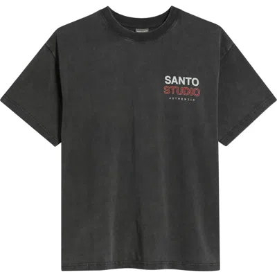 Santo Studio Authentic Graphic T-shirt In Black