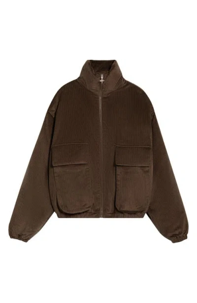 Santo Studio Avola Cotton Corduroy Down Jacket In Gray