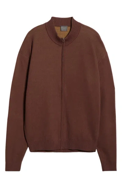 Santo Studio Be Kind Sweater Jacket In Brown