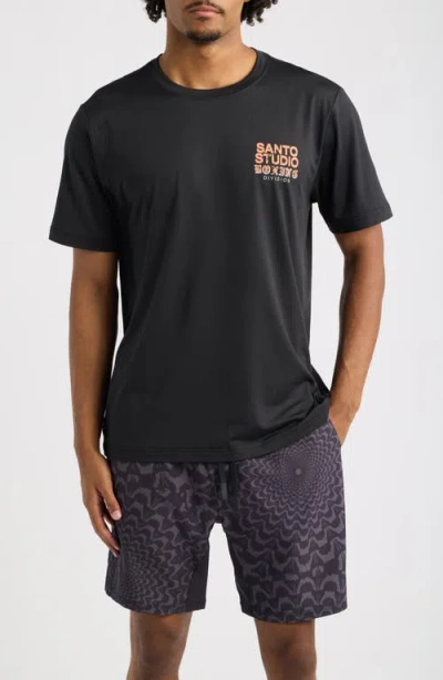 Santo Studio Boxing Division Performance Graphic T-shirt In Black