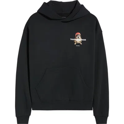 Santo Studio Bulldog Hug Graphic Hoodie In Black