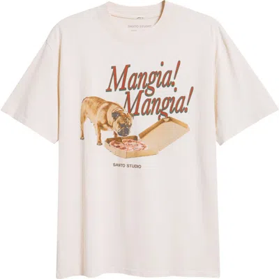 Santo Studio Bully Mangia Cotton Graphic T-shirt In White