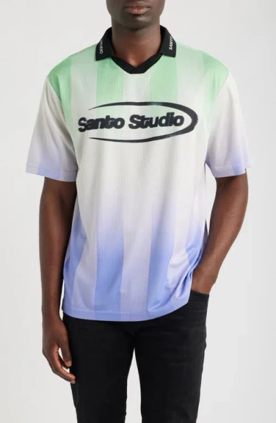 Santo Studio Club Jersey Polo In Mulitcolor
