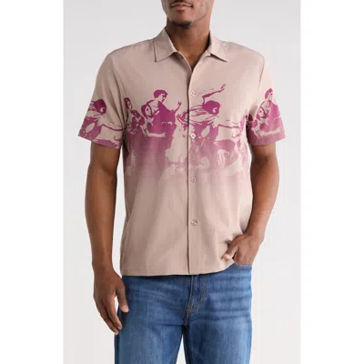 Santo Studio Confidatevi Short Sleeve Button-up Shirt In Multi