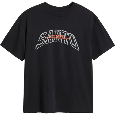 Santo Studio Creative Arts Logo Cotton Graphic T-shirt In Blue