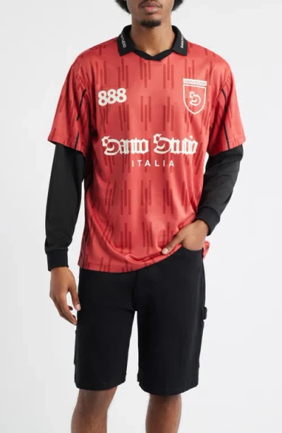 Santo Studio Crest Layered Club Jersey In Red