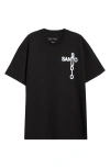 Santo Studio Crossword Drappo Cotton Graphic T-shirt In Black