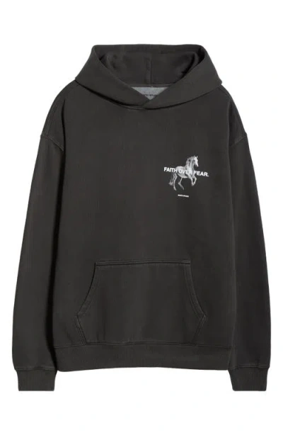 Santo Studio Faith Over Fear Graphic Hoodie In Black