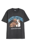 Santo Studio Find The Good Graphic T-shirt In Black