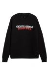 Santo Studio Forever Logo Cotton Fleece Crewneck Sweatshirt In Black