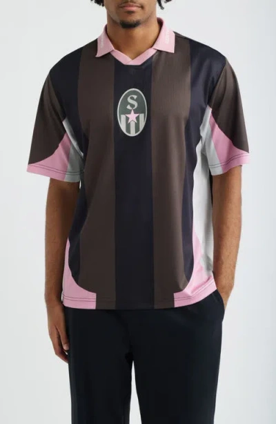 Santo Studio Forever Team Graphic Club Jersey Polo In Black