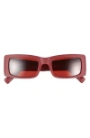 Santo Studio Forma Polarized Rectangular Sunglasses In Burgundy