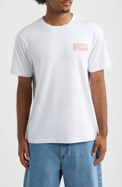 Santo Studio Hotel Graphic Tech T-shirt In White