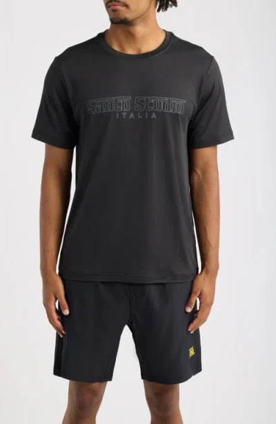 Santo Studio Italia Tech T-shirt In Black