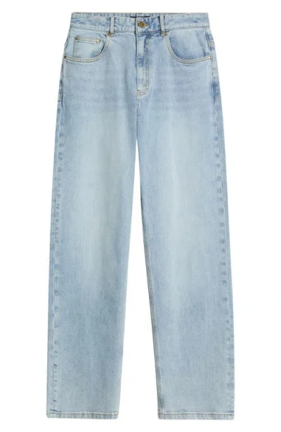 Santo Studio Jagger Baggy Jeans In Indigo Stone Washed