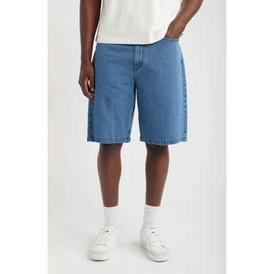 Santo Studio Jagger Denim Shorts In Indigo Stone Rinse