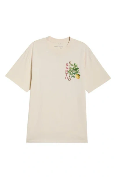 Santo Studio Lemon Drappo Cotton Graphic T-shirt In Neutral