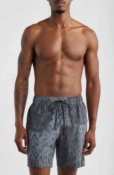 Santo Studio Lido Swim Trunks In Gray