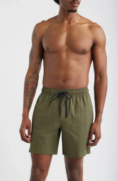 Santo Studio Lido Swim Trunks In Green
