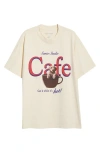 Santo Studio Maple Café Cotton Graphic T-shirt In Neutral
