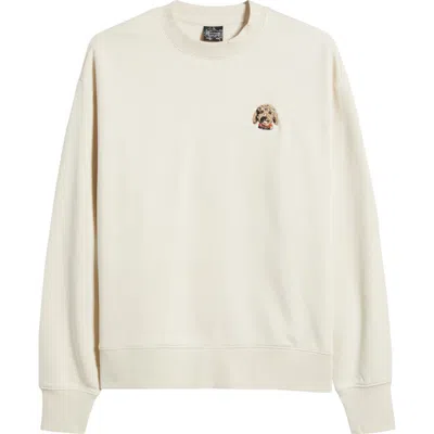Santo Studio Maple Embroidered Crewneck Sweatshirt In Cream