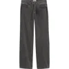 Shop Santo Studio Medici Wide Leg Jeans In Black Stone Washed