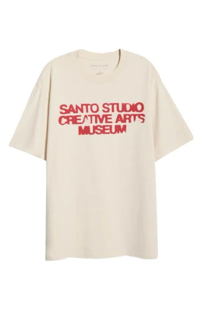 Santo Studio Museum Drappo Graphic T-shirt In Neutral