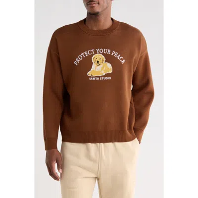 Santo Studio Peace Knit Sweater In Multi