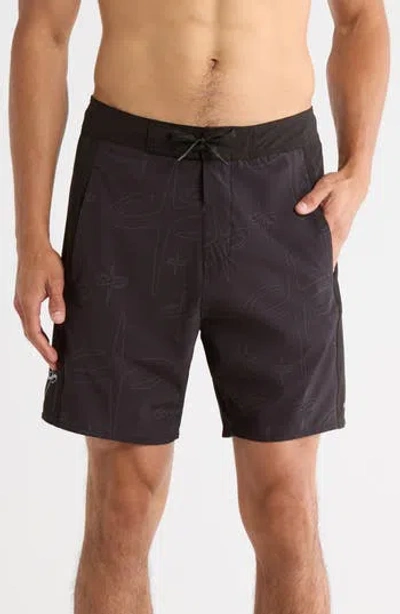 Santo Studio Peninsula Board Shorts In Black