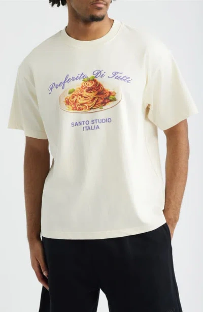 Santo Studio Preferito Di Tutto Graphic Cotton T-shirt In White