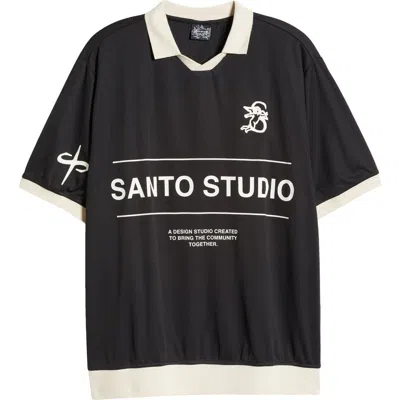 Santo Studio Racing Division Jersey Polo In Black