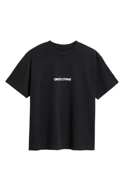 Santo Studio Reverse Logo Graphic T-shirt In Black